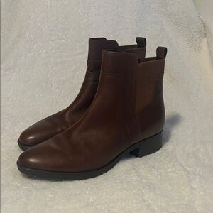 GEOX Women’s Brown Leather Chelsea Boots